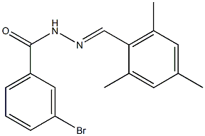 3-bromo-N'-[(E)-mesitylmethylidene]benzohydrazide 구조식 이미지