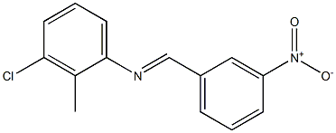 N-(3-chloro-2-methylphenyl)-N-[(E)-(3-nitrophenyl)methylidene]amine 구조식 이미지