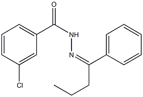3-chloro-N'-[(Z)-1-phenylbutylidene]benzohydrazide Structure