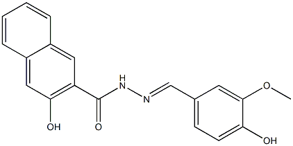3-hydroxy-N'-[(E)-(4-hydroxy-3-methoxyphenyl)methylidene]-2-naphthohydrazide Structure