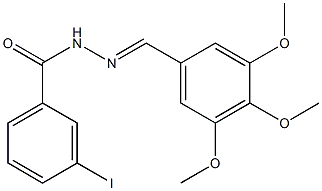 3-iodo-N'-[(E)-(3,4,5-trimethoxyphenyl)methylidene]benzohydrazide 구조식 이미지
