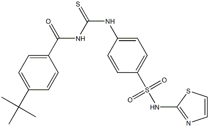 4-[({[4-(tert-butyl)benzoyl]amino}carbothioyl)amino]-N-(1,3-thiazol-2-yl)benzenesulfonamide Structure