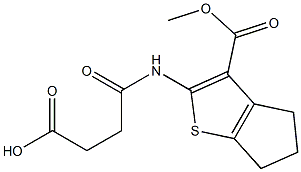 4-{[3-(methoxycarbonyl)-5,6-dihydro-4H-cyclopenta[b]thiophen-2-yl]amino}-4-oxobutanoic acid 구조식 이미지