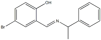 4-bromo-2-{[(1-phenylethyl)imino]methyl}phenol 구조식 이미지