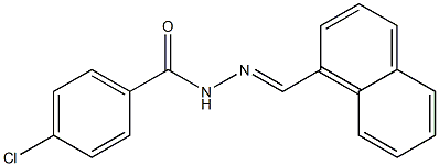 4-chloro-N'-[(E)-1-naphthylmethylidene]benzohydrazide 구조식 이미지