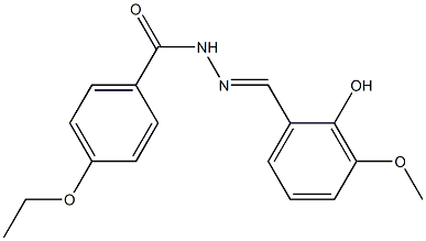 4-ethoxy-N'-[(E)-(2-hydroxy-3-methoxyphenyl)methylidene]benzohydrazide 구조식 이미지