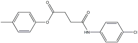 4-methylphenyl 4-(4-chloroanilino)-4-oxobutanoate Structure