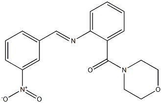 4-morpholinyl(2-{[(E)-(3-nitrophenyl)methylidene]amino}phenyl)methanone Structure