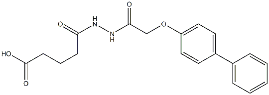 5-{2-[2-([1,1'-biphenyl]-4-yloxy)acetyl]hydrazino}-5-oxopentanoic acid 구조식 이미지