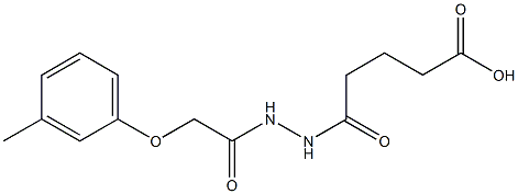 5-{2-[2-(3-methylphenoxy)acetyl]hydrazino}-5-oxopentanoic acid 구조식 이미지