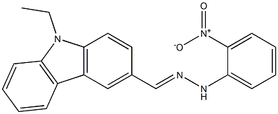 9-ethyl-9H-carbazole-3-carbaldehyde N-(2-nitrophenyl)hydrazone Structure