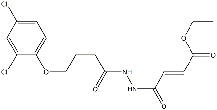 ethyl (E)-4-{2-[4-(2,4-dichlorophenoxy)butanoyl]hydrazino}-4-oxo-2-butenoate Structure