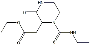 ethyl 2-{1-[(ethylamino)carbothioyl]-3-oxo-2-piperazinyl}acetate Structure