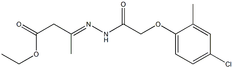 ethyl 3-{(E)-2-[2-(4-chloro-2-methylphenoxy)acetyl]hydrazono}butanoate Structure