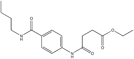 ethyl 4-{4-[(butylamino)carbonyl]anilino}-4-oxobutanoate Structure