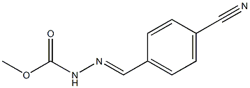methyl 2-[(E)-(4-cyanophenyl)methylidene]-1-hydrazinecarboxylate Structure