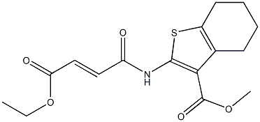 methyl 2-{[(E)-4-ethoxy-4-oxo-2-butenoyl]amino}-4,5,6,7-tetrahydro-1-benzothiophene-3-carboxylate Structure