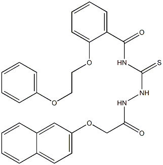 N-({2-[2-(2-naphthyloxy)acetyl]hydrazino}carbothioyl)-2-(2-phenoxyethoxy)benzamide 구조식 이미지