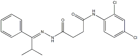 N-(2,4-dichlorophenyl)-4-{2-[(E)-2-methyl-1-phenylpropylidene]hydrazino}-4-oxobutanamide Structure