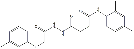 N-(2,4-dimethylphenyl)-4-{2-[2-(3-methylphenoxy)acetyl]hydrazino}-4-oxobutanamide Structure