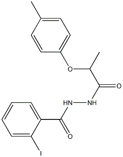 N'-(2-iodobenzoyl)-2-(4-methylphenoxy)propanohydrazide 구조식 이미지