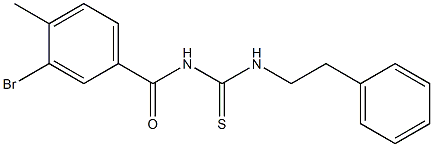 N-(3-bromo-4-methylbenzoyl)-N'-phenethylthiourea Structure