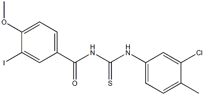 N-(3-chloro-4-methylphenyl)-N'-(3-iodo-4-methoxybenzoyl)thiourea 구조식 이미지