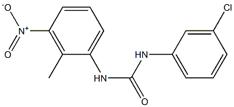 N-(3-chlorophenyl)-N'-(2-methyl-3-nitrophenyl)urea 구조식 이미지