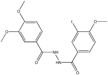 N'-(3-iodo-4-methoxybenzoyl)-3,4-dimethoxybenzohydrazide 구조식 이미지