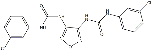 N'-(4-{[(3-chloroanilino)carbonyl]amino}-1,2,5-oxadiazol-3-yl)-N-(3-chlorophenyl)urea Structure