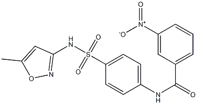 N-(4-{[(5-methyl-3-isoxazolyl)amino]sulfonyl}phenyl)-3-nitrobenzamide 구조식 이미지