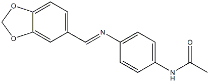 N-(4-{[(E)-1,3-benzodioxol-5-ylmethylidene]amino}phenyl)acetamide Structure