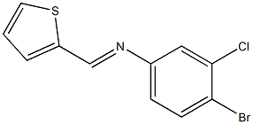 4-bromo-3-chloro-N-[(E)-2-thienylmethylidene]aniline 구조식 이미지