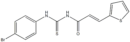 N-(4-bromophenyl)-N'-[(E)-3-(2-thienyl)-2-propenoyl]thiourea Structure