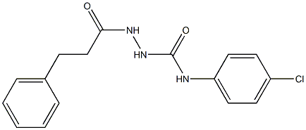 N-(4-chlorophenyl)-2-(3-phenylpropanoyl)-1-hydrazinecarboxamide Structure