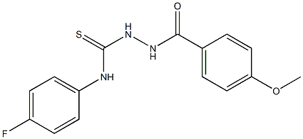N-(4-fluorophenyl)-2-(4-methoxybenzoyl)-1-hydrazinecarbothioamide 구조식 이미지