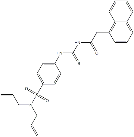 N,N-diallyl-4-[({[2-(1-naphthyl)acetyl]amino}carbothioyl)amino]benzenesulfonamide 구조식 이미지