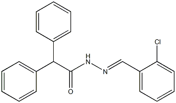 N'-[(E)-(2-chlorophenyl)methylidene]-2,2-diphenylacetohydrazide 구조식 이미지