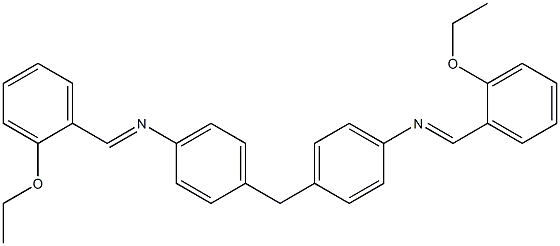 N-[(E)-(2-ethoxyphenyl)methylidene]-N-[4-(4-{[(E)-(2-ethoxyphenyl)methylidene]amino}benzyl)phenyl]amine 구조식 이미지