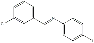 N-[(E)-(3-chlorophenyl)methylidene]-N-(4-iodophenyl)amine Structure