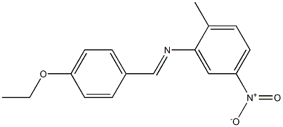 N-[(E)-(4-ethoxyphenyl)methylidene]-N-(2-methyl-5-nitrophenyl)amine 구조식 이미지