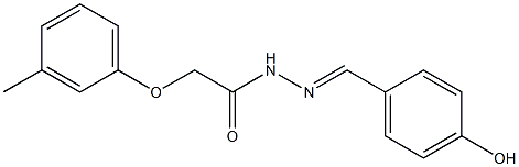 N'-[(E)-(4-hydroxyphenyl)methylidene]-2-(3-methylphenoxy)acetohydrazide Structure