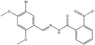 N'-[(E)-(5-bromo-2,4-dimethoxyphenyl)methylidene]-2-nitrobenzohydrazide Structure