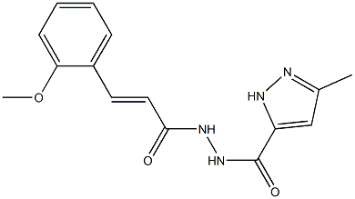 N'-[(E)-3-(2-methoxyphenyl)-2-propenoyl]-3-methyl-1H-pyrazole-5-carbohydrazide Structure