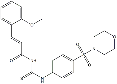 N-[(E)-3-(2-methoxyphenyl)-2-propenoyl]-N'-[4-(4-morpholinylsulfonyl)phenyl]thiourea 구조식 이미지