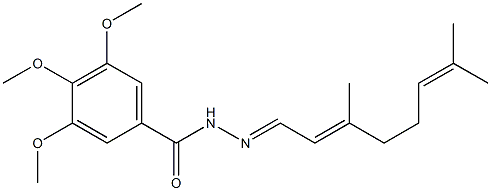 N'-[(E,2E)-3,7-dimethyl-2,6-octadienylidene]-3,4,5-trimethoxybenzohydrazide Structure