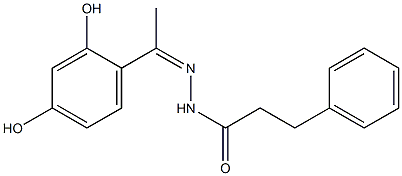 N'-[(Z)-1-(2,4-dihydroxyphenyl)ethylidene]-3-phenylpropanohydrazide 구조식 이미지