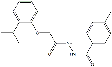 N'-[2-(2-isopropylphenoxy)acetyl]-4-methylbenzohydrazide 구조식 이미지