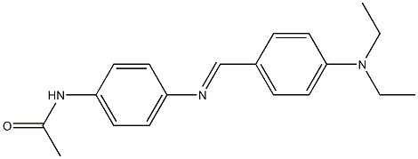 N-[4-({(E)-[4-(diethylamino)phenyl]methylidene}amino)phenyl]acetamide Structure