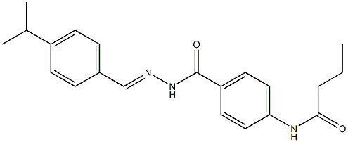 N-[4-({2-[(E)-(4-isopropylphenyl)methylidene]hydrazino}carbonyl)phenyl]butanamide Structure